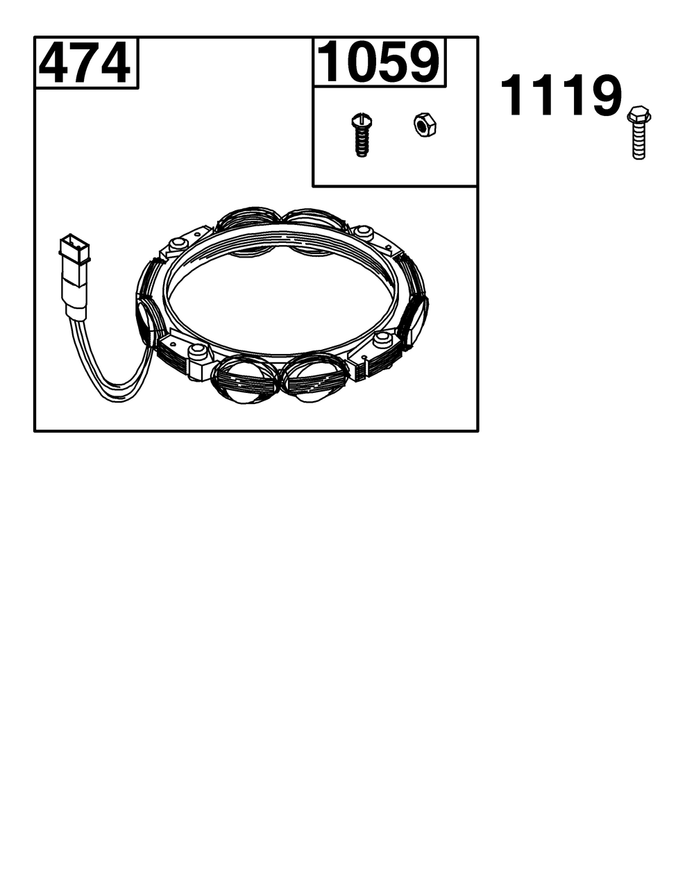 Alternator Group Diagram and Parts List for 40R677-0011-B5 400000 - 699999 Briggs and Stratton Engine